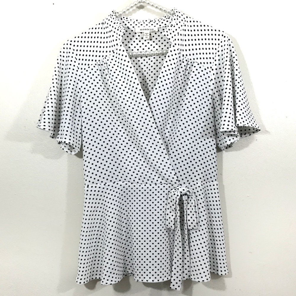 SALE Monteau Faux Wrap Top